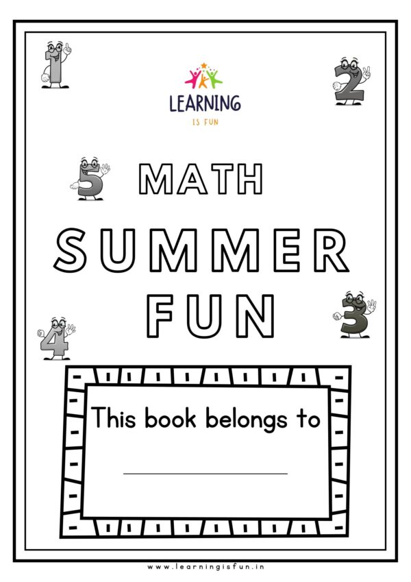 Summer Math Workbook for Preschool